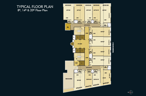 Typical Floor Plan 8th, 14th & 20th